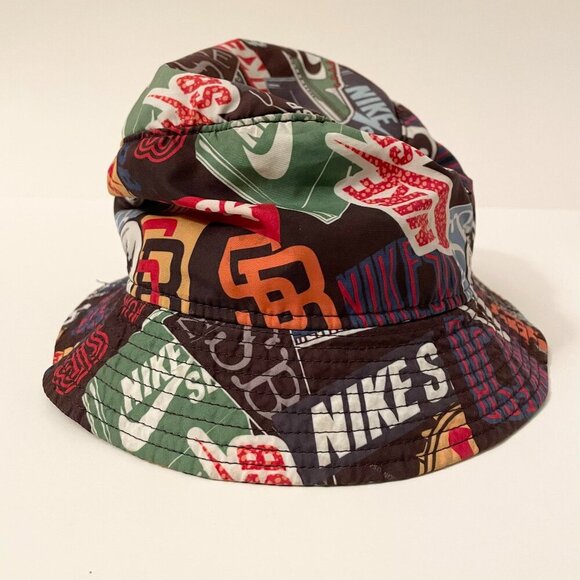 Nike SB Skateboard Stickers Bucket Hat All Over Print Size Medium - Picture 1 of 16